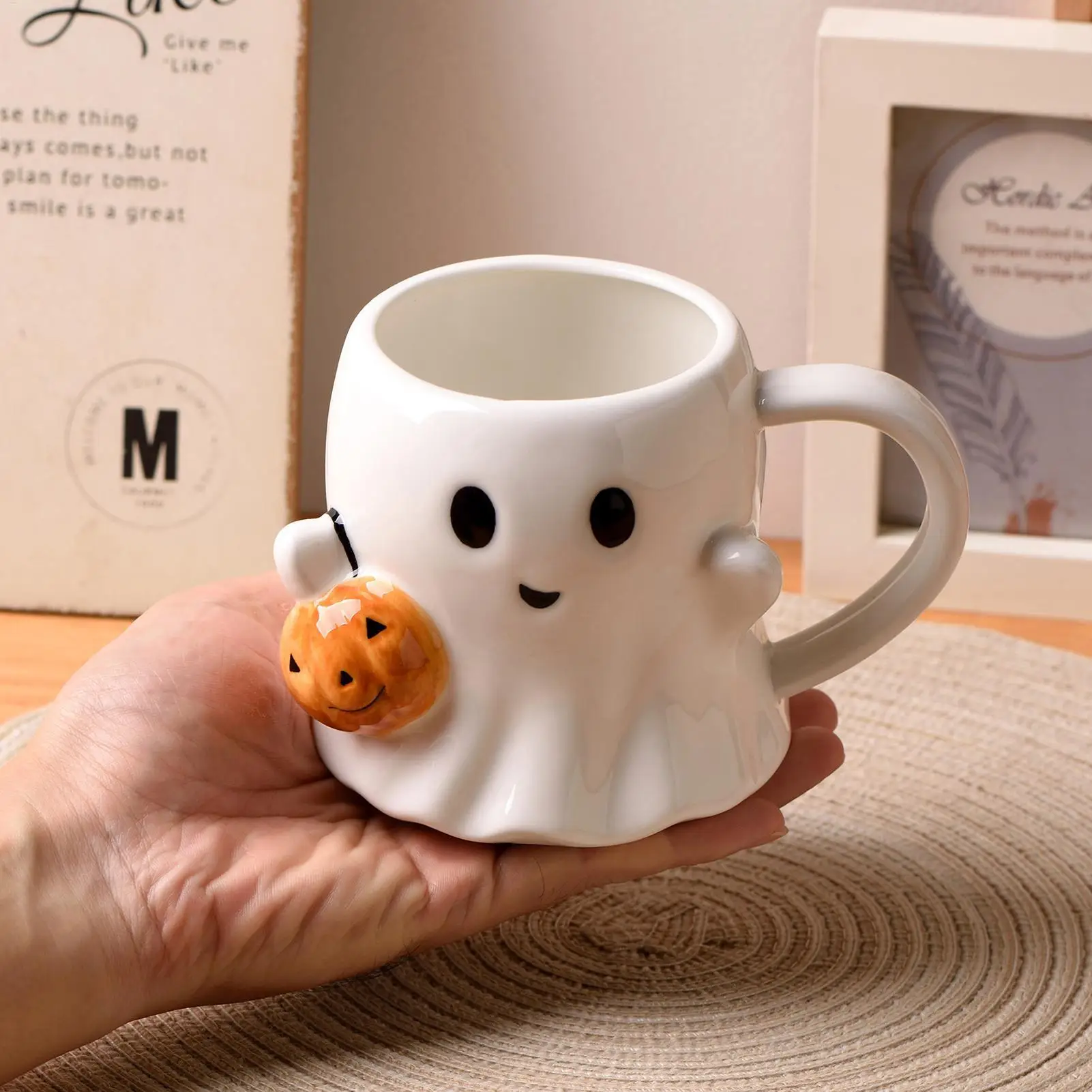 Cute Ghost Water Cup Halloween Ghost Tumbler Cup Creative Pumpkin Ghost Ceramic Mug Halloween Gift for Home Christmas
Cute Ghost Water Cup Halloween Ghost Tumbler Cup Creative Pumpkin Ghost Ceramic Mug Halloween Gift for Home Christmas