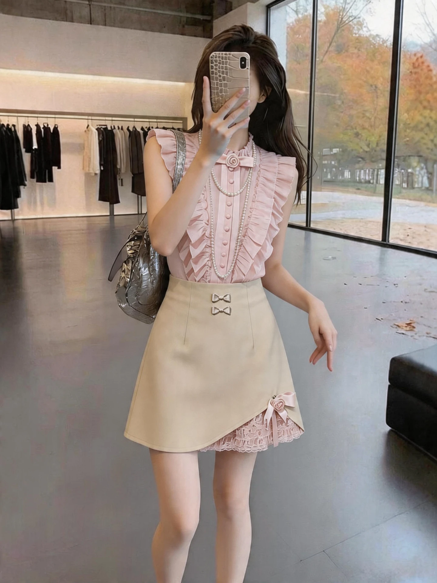Ladies High Waist Slim Fit Shirt And Skirt Set with Sleeveless Knot Design Summer Fashion Outfit Polyester Fiber
Ladies High Waist Slim Fit Shirt And Skirt Set with Sleeveless Knot Design Summer Fashion Outfit Polyester Fiber