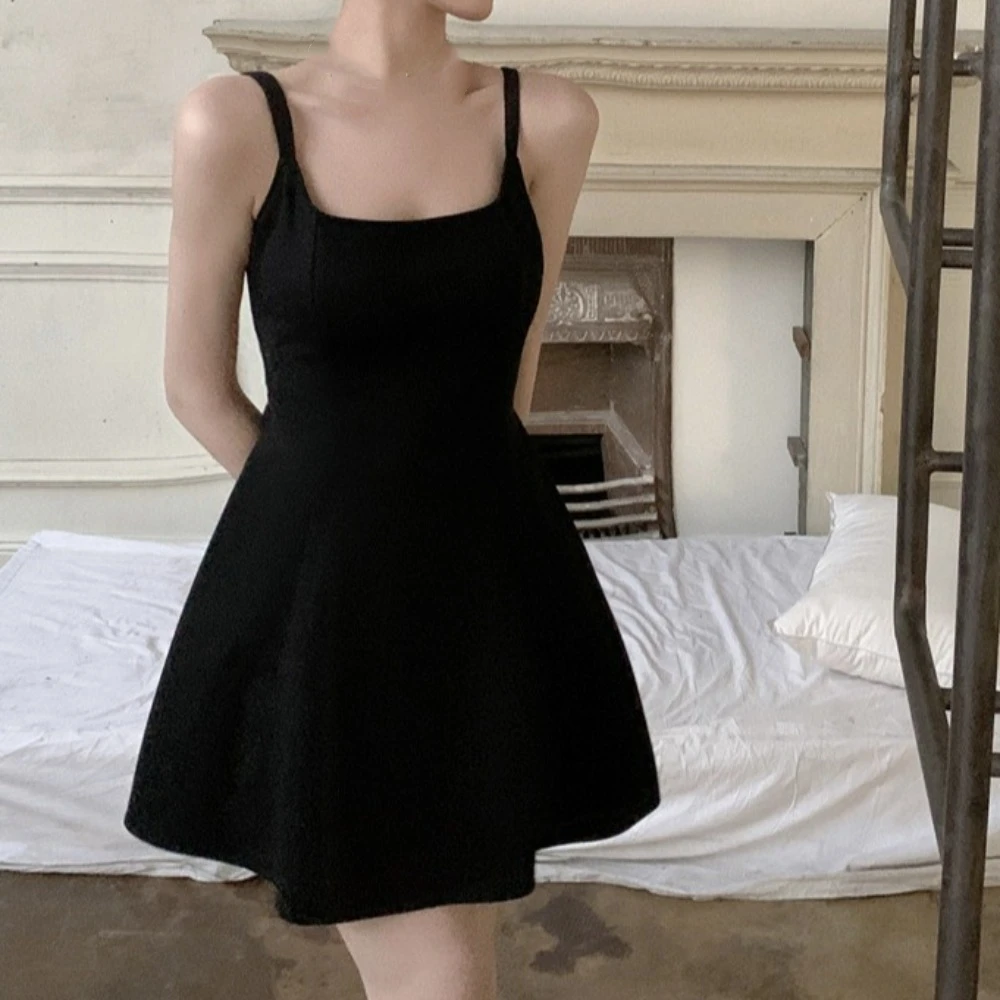 Chic Black Sleeveless Party Dress High Waist Square Neck A-line Mini Dress Backless Skirts Evening Party Dress Girls
Chic Black Sleeveless Party Dress High Waist Square Neck A-line Mini Dress Backless Skirts Evening Party Dress Girls