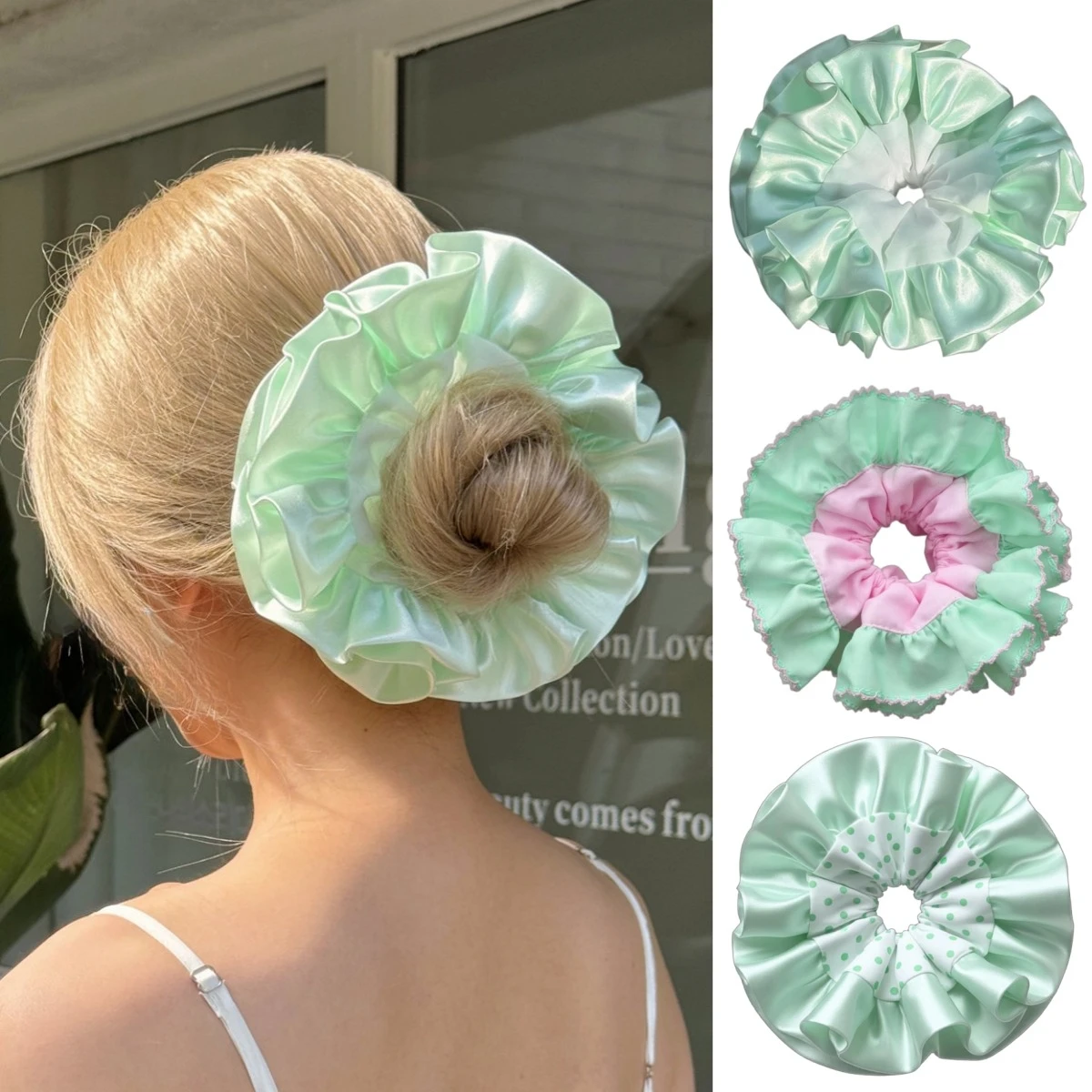 Mint Green Satin Hair Scrunchie Hair Ties Gift for Women Girls Luxury Soft Silk Ponytail Holder Elastic Hairbands Accessories
Mint Green Satin Hair Scrunchie Hair Ties Gift for Women Girls Luxury Soft Silk Ponytail Holder Elastic Hairbands Accessories