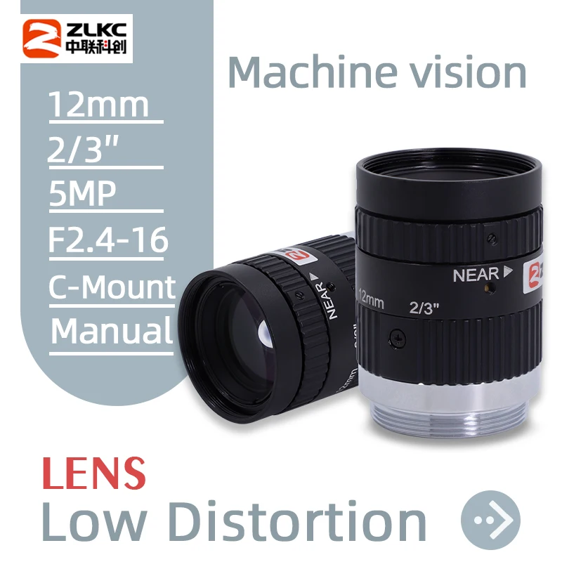 ZLKC C Mount Lens 2/3 Inch 12mm Low Distortion 5MP Fixed Focus FA Camera Lens for Business Industrial F2.4 for 4K Basler Cameras
ZLKC C Mount Lens 2/3 Inch 12mm Low Distortion 5MP Fixed Focus FA Camera Lens for Business Industrial F2.4 for 4K Basler Cameras