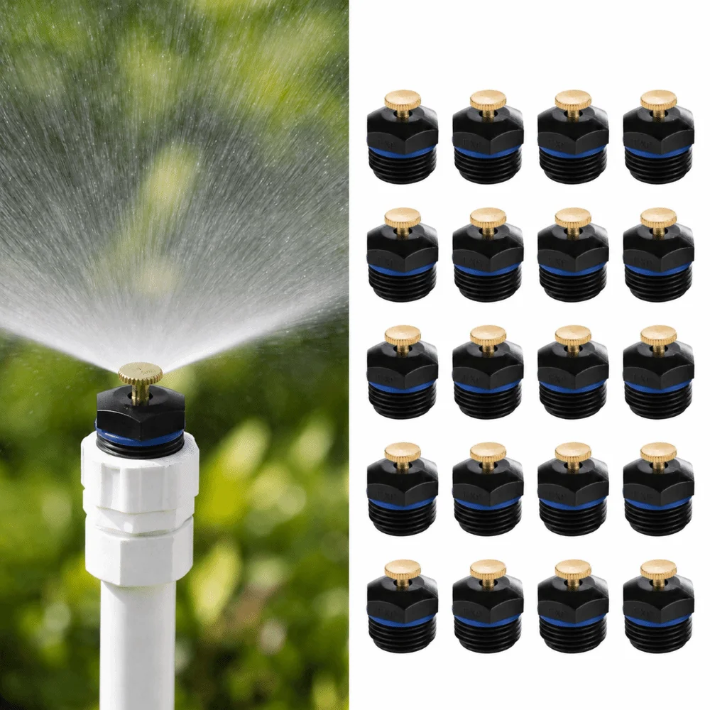 20Pcs Engineering Plastics and Copper Atomizing Sprinkler Nozzle 1/2 Inch DN15 Connection Adjustable Watering Nozzle
20Pcs Engineering Plastics and Copper Atomizing Sprinkler Nozzle 1/2 Inch DN15 Connection Adjustable Watering Nozzle