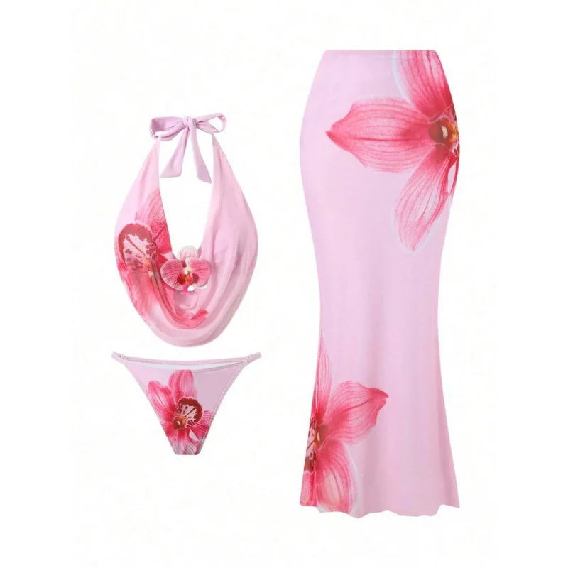 Flower Print Bikini Set Women's High Waist Long Skirt 3 Piece Swimsuit Sexy Mini Triangle Backless Thong Bathing Suit 2026 New
Flower Print Bikini Set Women's High Waist Long Skirt 3 Piece Swimsuit Sexy Mini Triangle Backless Thong Bathing Suit 2026 New
