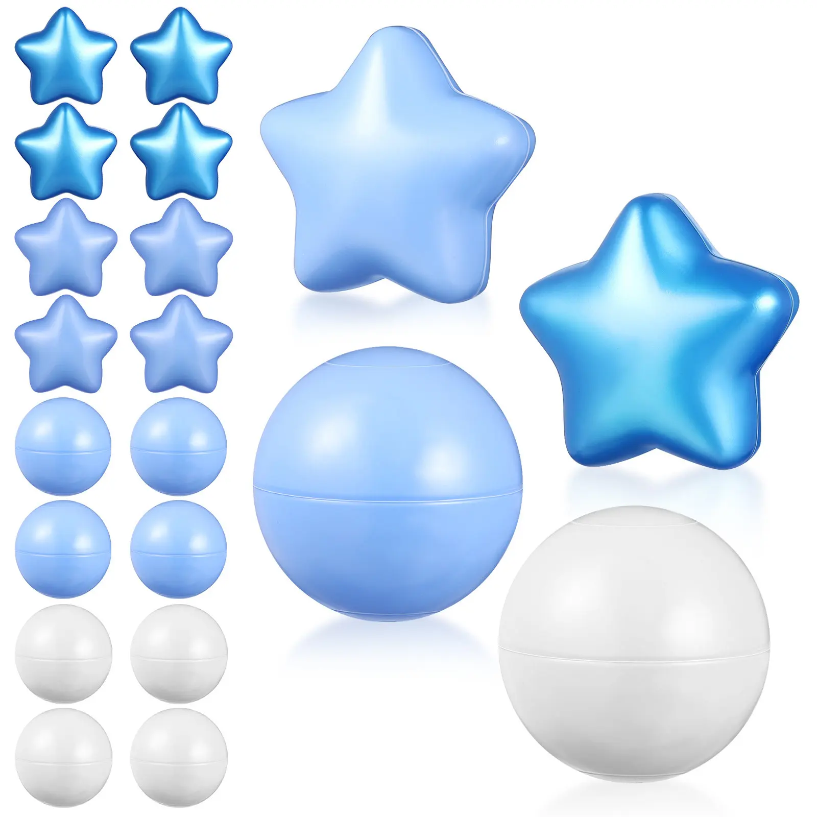 100Pcs Baby Ball Pit Lightweight Plastic Balls Star Shape for Toddler Play Indoor Outdoor Soft Safe Balls for Baby Pit
100Pcs Baby Ball Pit Lightweight Plastic Balls Star Shape for Toddler Play Indoor Outdoor Soft Safe Balls for Baby Pit