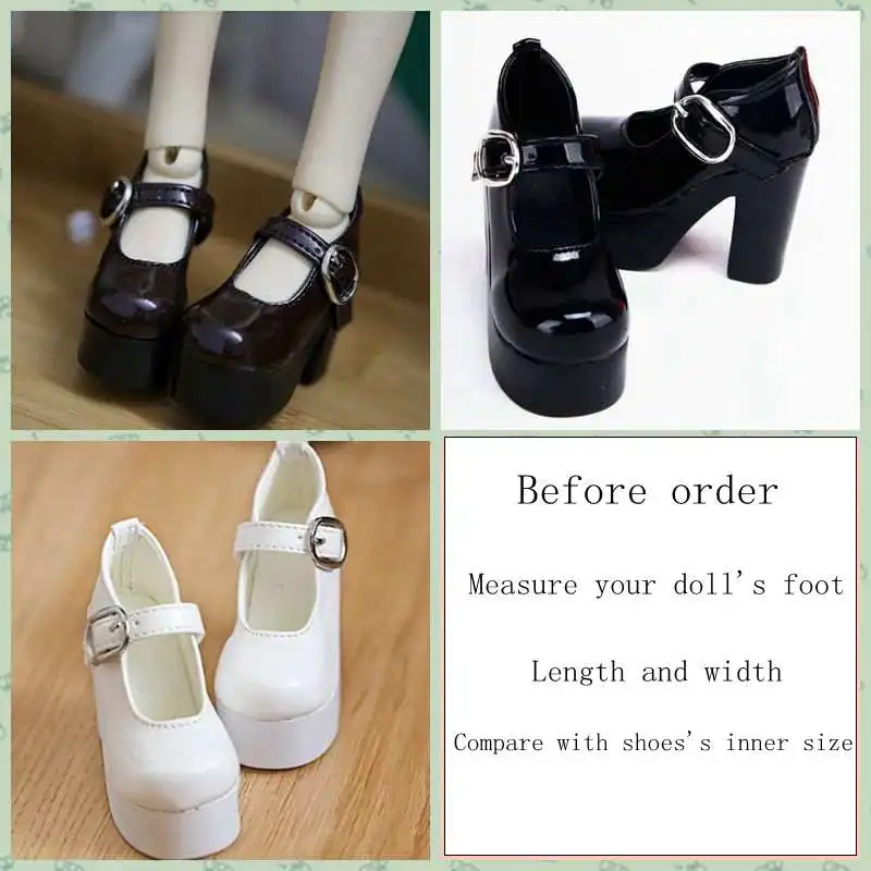1/3 1/4 women's girl SD AOD DOD BJD MSD Dollfie Synthetic Leather pu Shoes black coffee white high-heeled shoes YG324
1/3 1/4 women's girl SD AOD DOD BJD MSD Dollfie Synthetic Leather pu Shoes black coffee white high-heeled shoes YG324