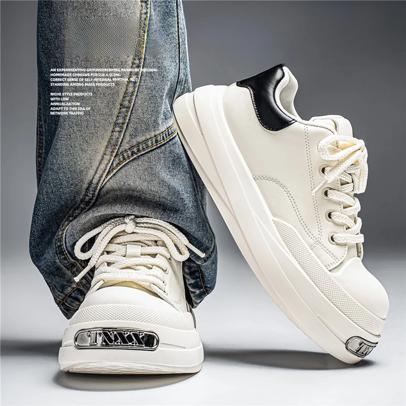 Men's Casual Shoes Spring 2026 Korean Style Versatile Thick Bottom Heightening Large Head White Board Shoes for Youth
Men's Casual Shoes Spring 2026 Korean Style Versatile Thick Bottom Heightening Large Head White Board Shoes for Youth