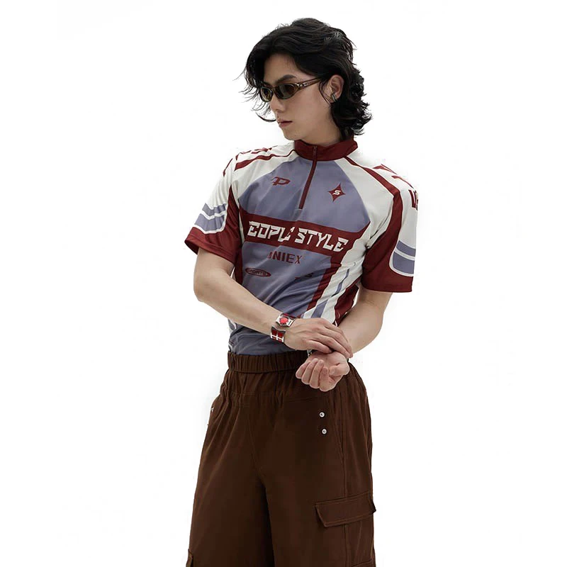 2025 new outdoor cycling suit elements contrasting color T-shirt sports style elastic breathable slim fit short sleeved shirt
2025 new outdoor cycling suit elements contrasting color T-shirt sports style elastic breathable slim fit short sleeved shirt