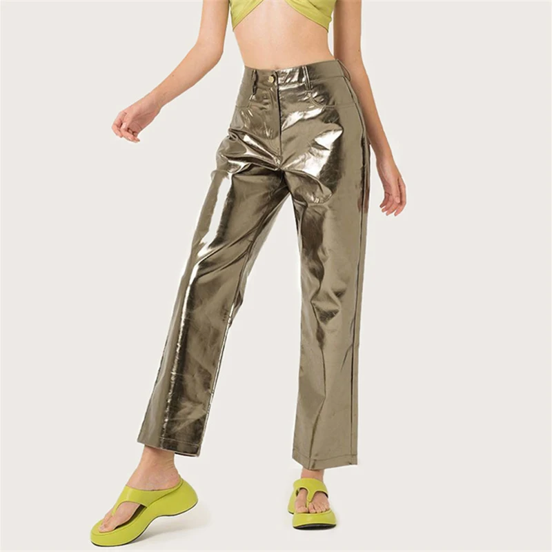 Women's Spring And Autumn New Pants Street High Waist Solid Color Reflective PU Leather Pants Fashion Trendy Pants
Women's Spring And Autumn New Pants Street High Waist Solid Color Reflective PU Leather Pants Fashion Trendy Pants