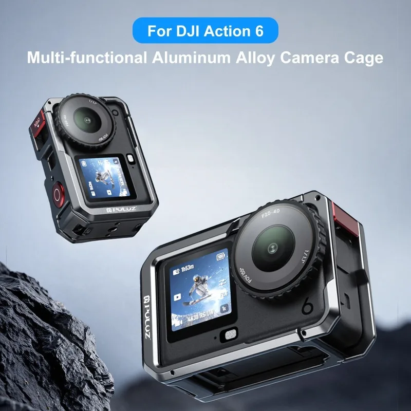 Dual-Opening Camera Cage For DJI Osmo Action 6, For DJI Action6 Camera Metal Expandable Frame with Silicone Lens Cap
Dual-Opening Camera Cage For DJI Osmo Action 6, For DJI Action6 Camera Metal Expandable Frame with Silicone Lens Cap
