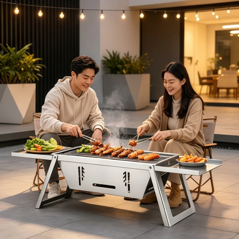 Stainless Steel Thickened Portable Charcoal Grill, One-second Folding Small Outdoor Household Barbecue
Stainless Steel Thickened Portable Charcoal Grill, One-second Folding Small Outdoor Household Barbecue