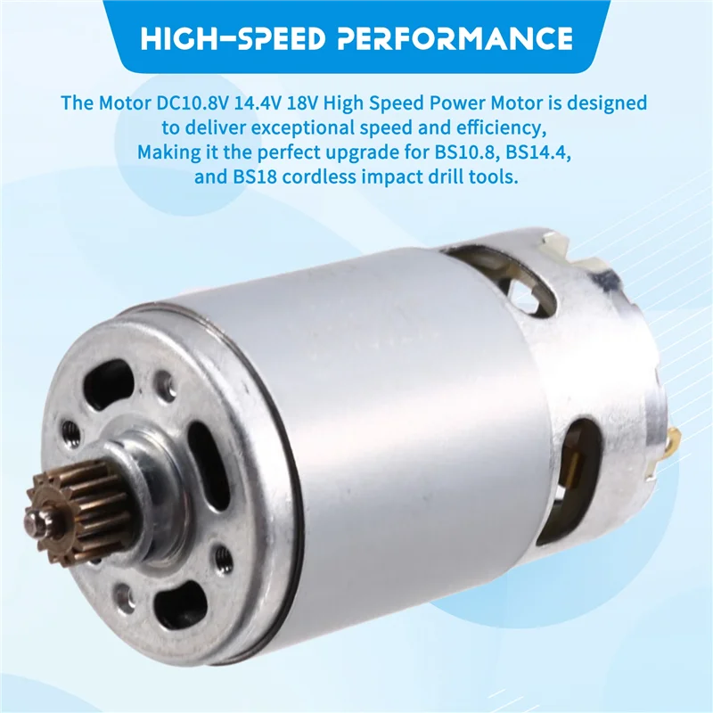 N04R 317004440 Motor DC10.8V 14.4V 18V Highspeed Power Motor For METABO BS10.8 BS14.4 BS18 Cordless Impact Drill Tool
N04R 317004440 Motor DC10.8V 14.4V 18V Highspeed Power Motor For METABO BS10.8 BS14.4 BS18 Cordless Impact Drill Tool