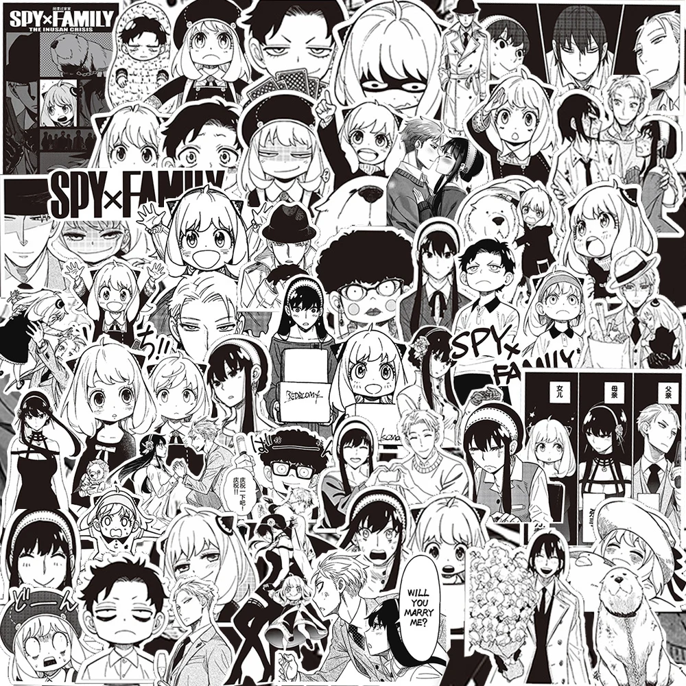 10/30/70pcs Black White Anime SPY×FAMILY Stickers Cartoon Anya Forger Cute Graffiti Sticker DIY Suitcase Phone Helmet Decals Toy
10/30/70pcs Black White Anime SPY×FAMILY Stickers Cartoon Anya Forger Cute Graffiti Sticker DIY Suitcase Phone Helmet Decals Toy