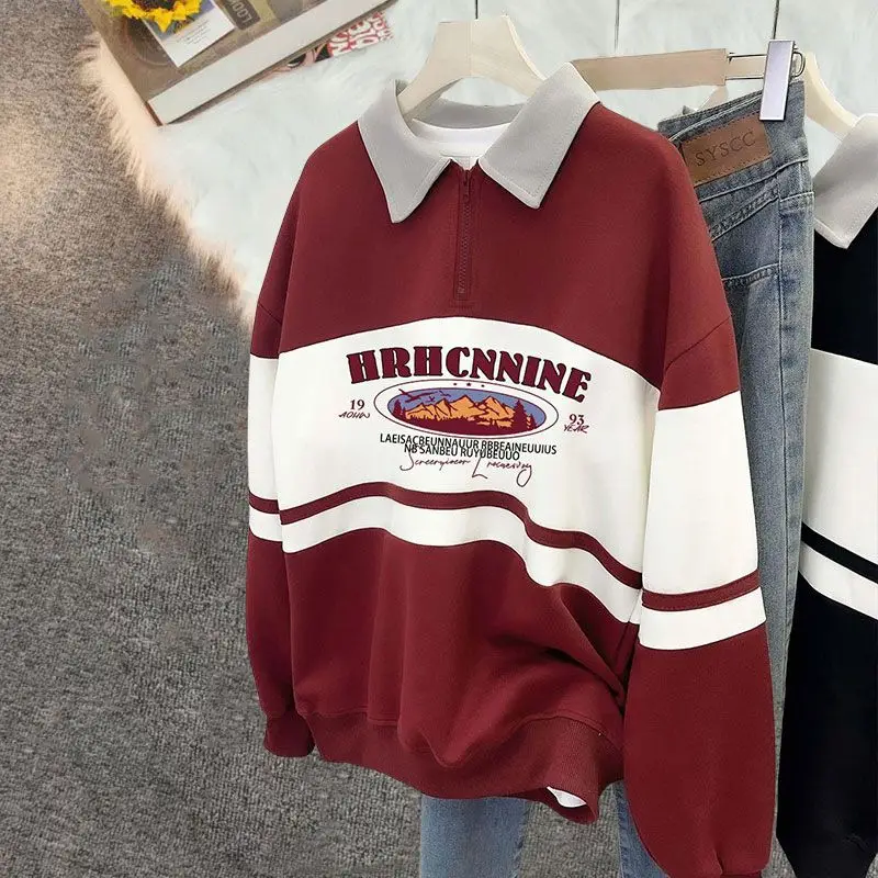 Шикарный дизайн, контрастные цветные толстовки с нашивками, воротник-поло, искусственный комплект из 2 предметов, свободный пуловер большого размера Y2K, повседневный пуловер для подростков, студентов, пар
Шикарный дизайн, контрастные цветные толстовки с нашивками, воротник-поло, искусственный комплект из 2 предметов, свободный пуловер большого размера Y2K, повседневный пуловер для подростков, студентов, пар