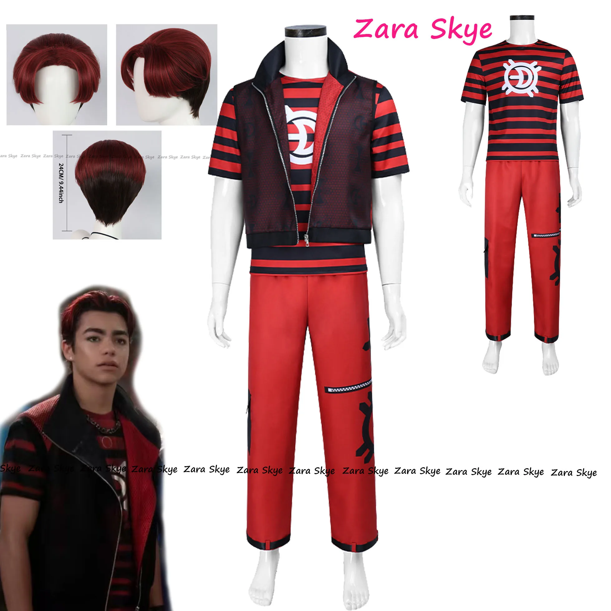Movie Zombies 4 Cosplay, Victor Costume ,Vampires Dawn Disguise Coat T-shirt pants,Victor wig Halloween Carnival Party Suit
Movie Zombies 4 Cosplay, Victor Costume ,Vampires Dawn Disguise Coat T-shirt pants,Victor wig Halloween Carnival Party Suit