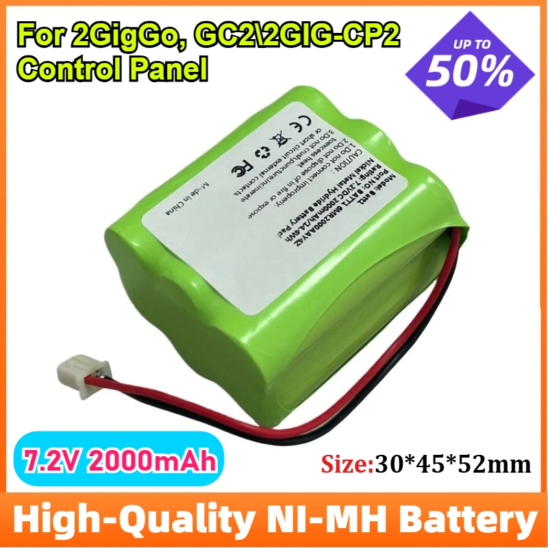 Аккумулятор Ni-MH 7.2V 2000mAh для панели управления 2GigGo, GC2/2GIG-CP2, для персональной аварийной сигнализации и систем безопасности
Аккумулятор Ni-MH 7.2V 2000mAh для панели управления 2GigGo, GC2/2GIG-CP2, для персональной аварийной сигнализации и систем безопасности
