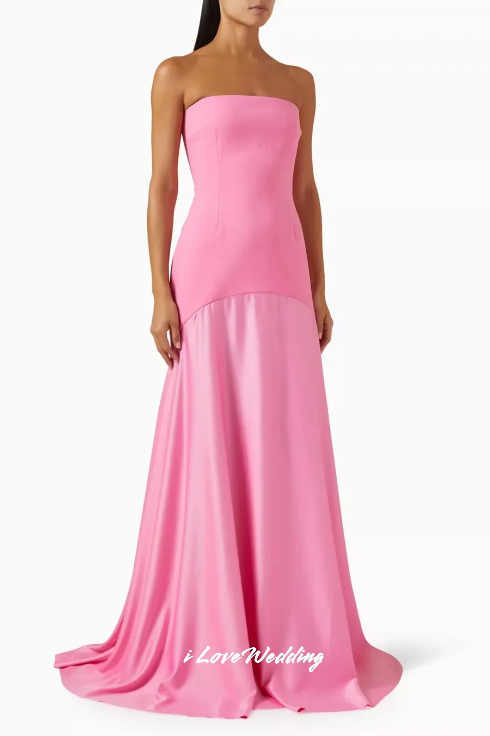 Pink Strapless Evening Dress 2025 Satin Sleeveless Backless A Line Split Floor-Length Sweep Train Wedding Party Dress Customized
Pink Strapless Evening Dress 2025 Satin Sleeveless Backless A Line Split Floor-Length Sweep Train Wedding Party Dress Customized