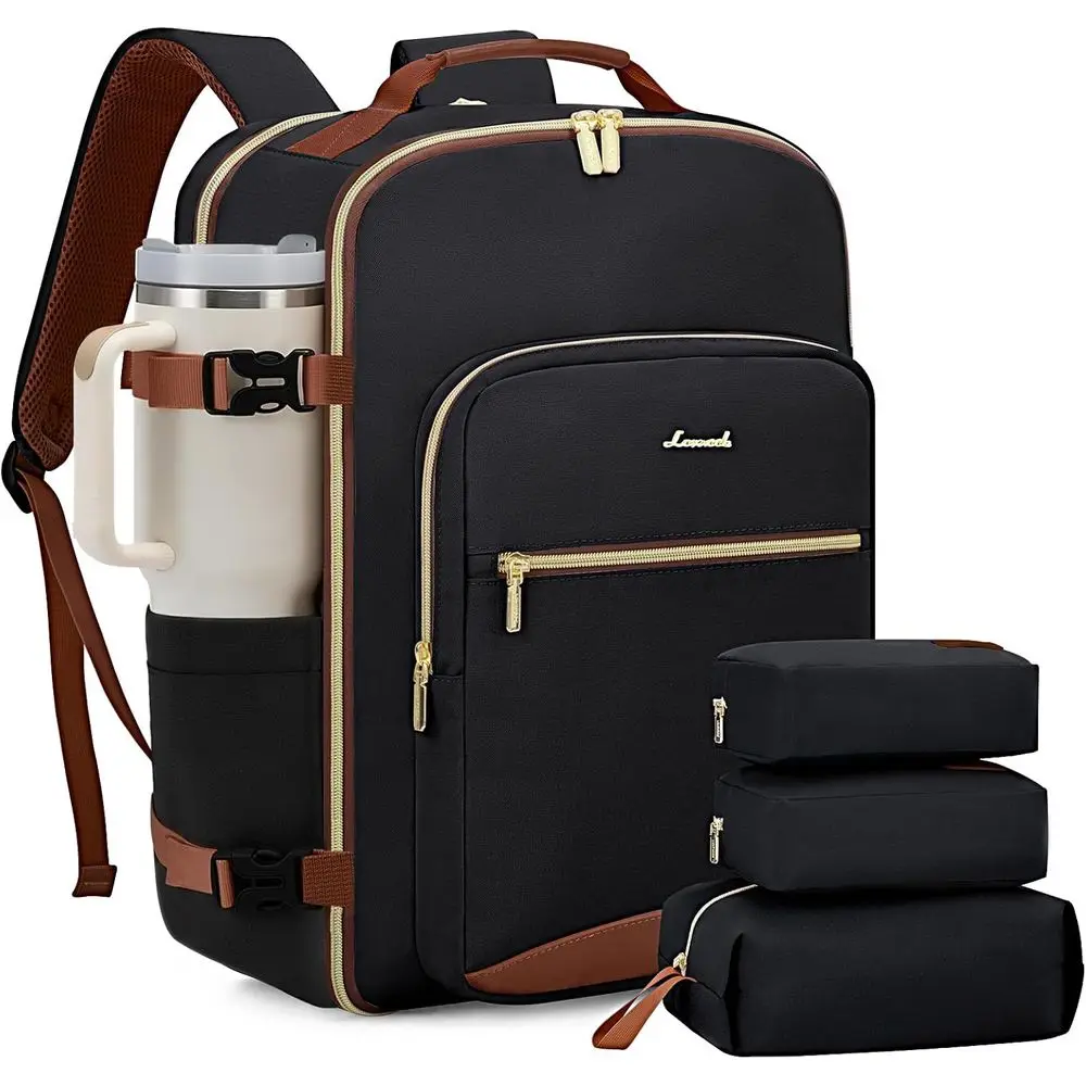 50L Large Capacity Travel Backpack, 17 Laptop Compartment, Airplane Carry-On Approved, Unisex Weekender Bag, Black-Brown
50L Large Capacity Travel Backpack, 17 Laptop Compartment, Airplane Carry-On Approved, Unisex Weekender Bag, Black-Brown