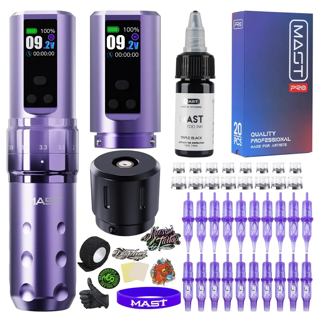 Cordless Tattoo Pen Kit with 7 Adjustable Strokes, 2 Batteries 2000mAh, Complete Set for Professionals
Cordless Tattoo Pen Kit with 7 Adjustable Strokes, 2 Batteries 2000mAh, Complete Set for Professionals