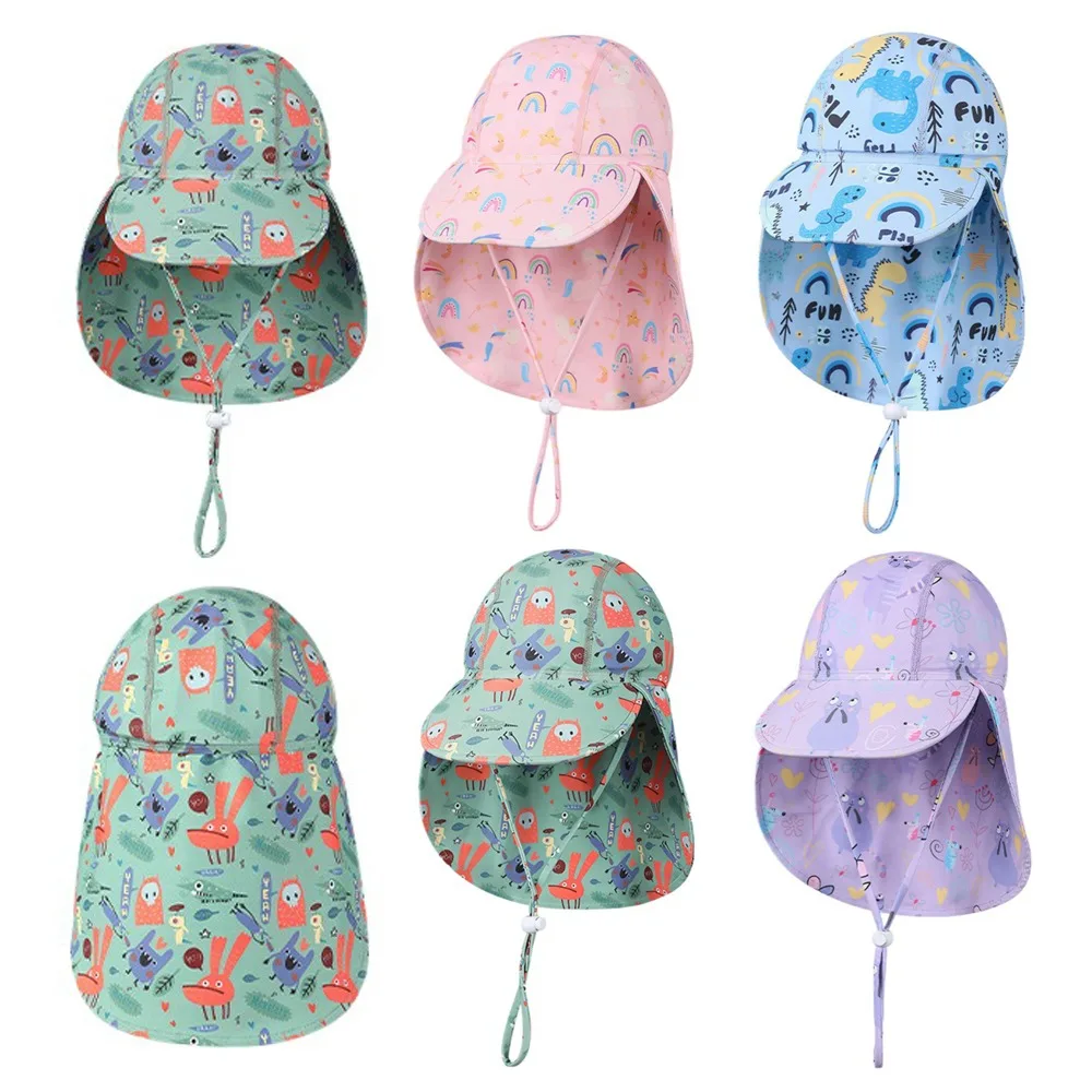 Cartoon Pattern Printing Summer Baby Bucket Hat Widen Breathable Kids UV Protection Cap Big Brim with Neck Ear Covers
Cartoon Pattern Printing Summer Baby Bucket Hat Widen Breathable Kids UV Protection Cap Big Brim with Neck Ear Covers