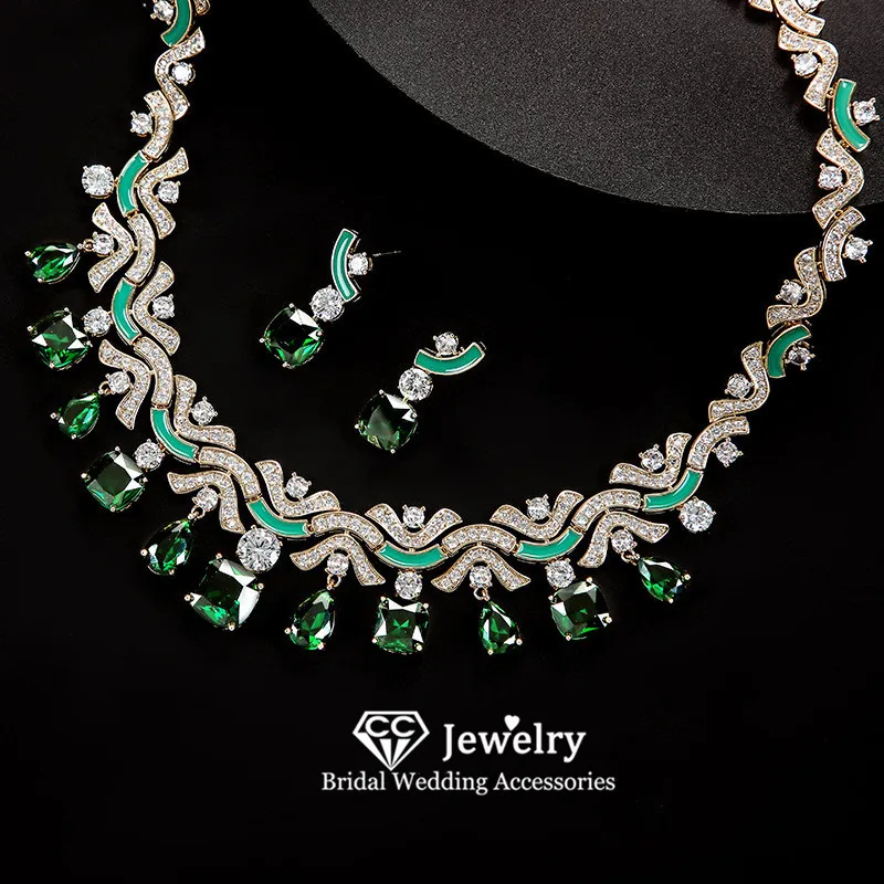 CC Necklace Earring Set for Women Wedding Accessories Bridal Bijoux Engagement 100% Handmade Luxury Jewelry Sets Party HL117
CC Necklace Earring Set for Women Wedding Accessories Bridal Bijoux Engagement 100% Handmade Luxury Jewelry Sets Party HL117