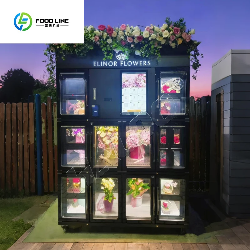 Customized Smart Locker Flower Vending Machine Customize Design Automatic Fresh Flower Supplier Display System System