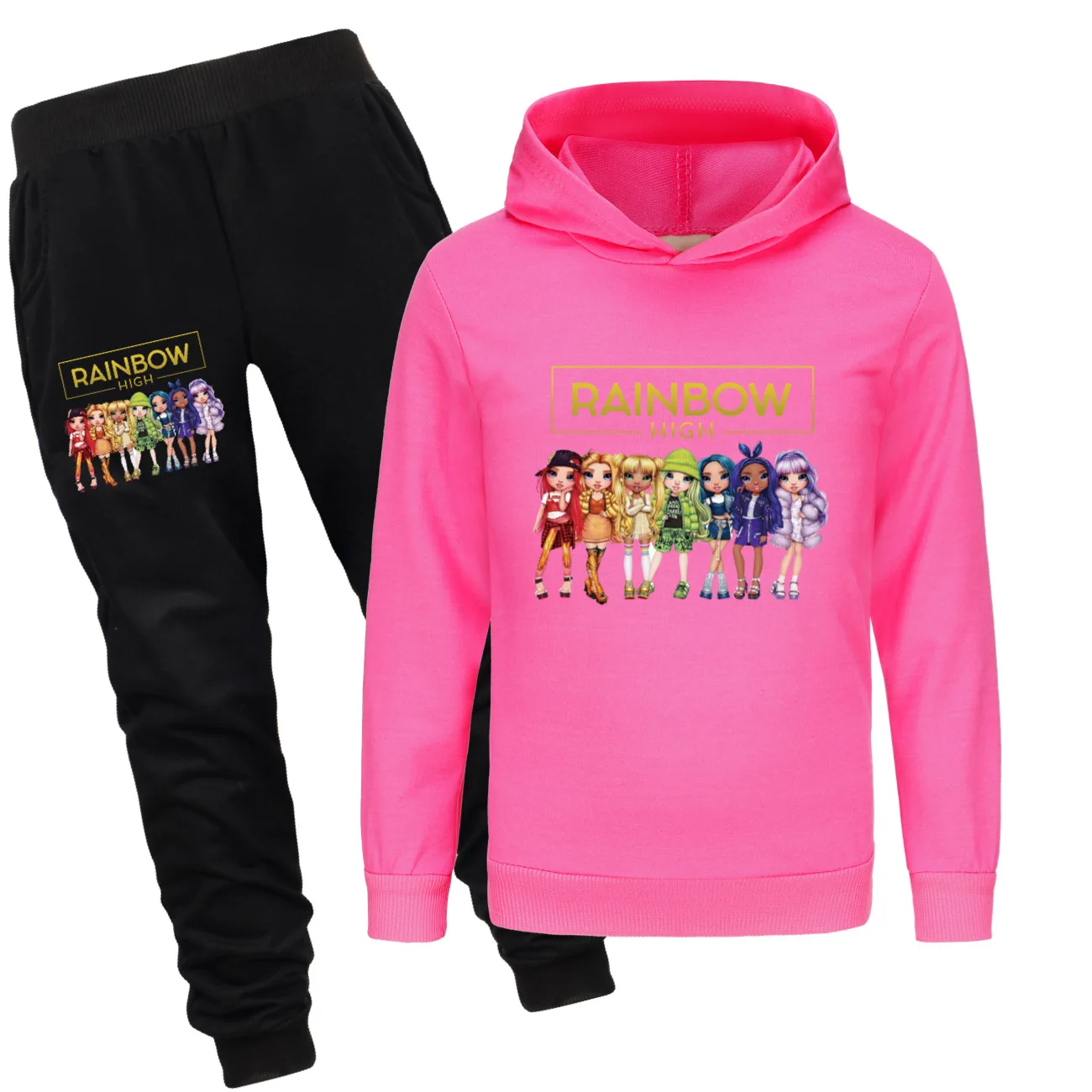 Kids Rainbow High Hoodies Toddler Girls Sportswear Clothes Baby Boys Long Sleeve Sweatshirt Sets Autumn Children's Tracksuits Cl
Kids Rainbow High Hoodies Toddler Girls Sportswear Clothes Baby Boys Long Sleeve Sweatshirt Sets Autumn Children's Tracksuits Cl