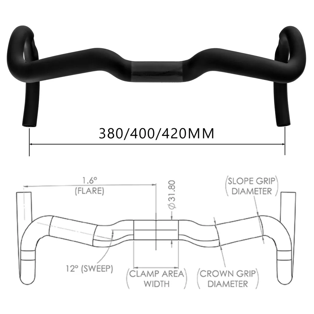KOCEVLO Bike Carbon Firber Handlebar Gravel Bent Racing Bar Bicycle Road Wave Handlebars 31.8x380/400/420/440mm
KOCEVLO Bike Carbon Firber Handlebar Gravel Bent Racing Bar Bicycle Road Wave Handlebars 31.8x380/400/420/440mm