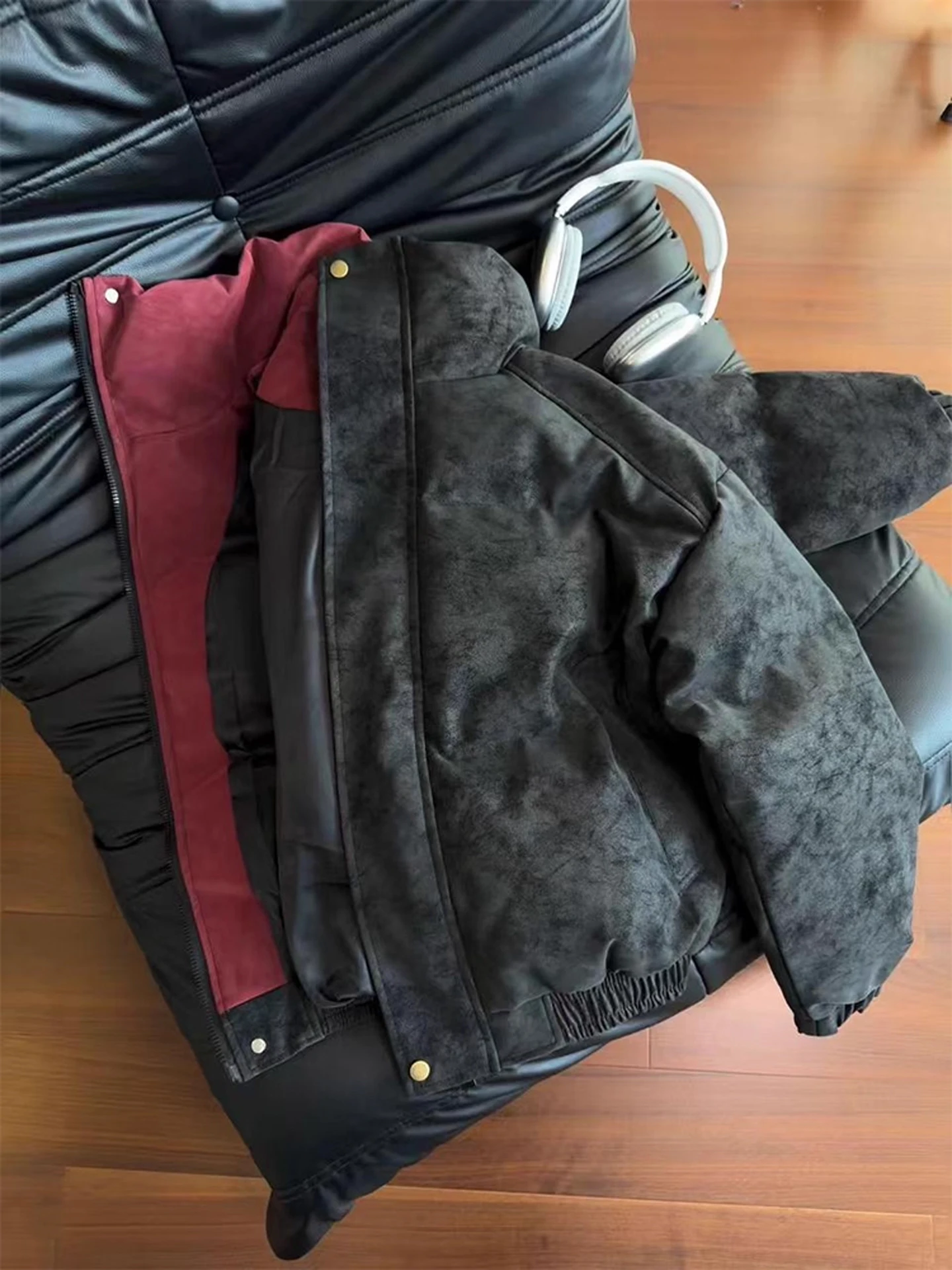 American Retro Tie Dye Matte down Cotton Jaet Men Winter Thi Warm Cold Resistant PU Leather Stand Collar Bread Sle
American Retro Tie Dye Matte down Cotton Jaet Men Winter Thi Warm Cold Resistant PU Leather Stand Collar Bread Sle