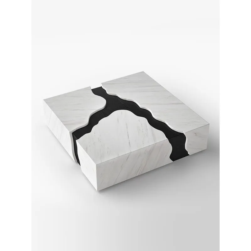 Black marble coffee table high-end designer living room household Italian light luxury villa small apartment new
Black marble coffee table high-end designer living room household Italian light luxury villa small apartment new