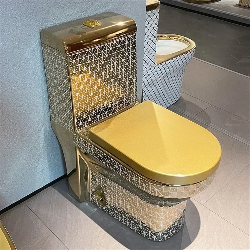 Bathroom ceramic toilet color electroplating gold silver yellow gold toilet hotel club Y famous bar
Bathroom ceramic toilet color electroplating gold silver yellow gold toilet hotel club Y famous bar