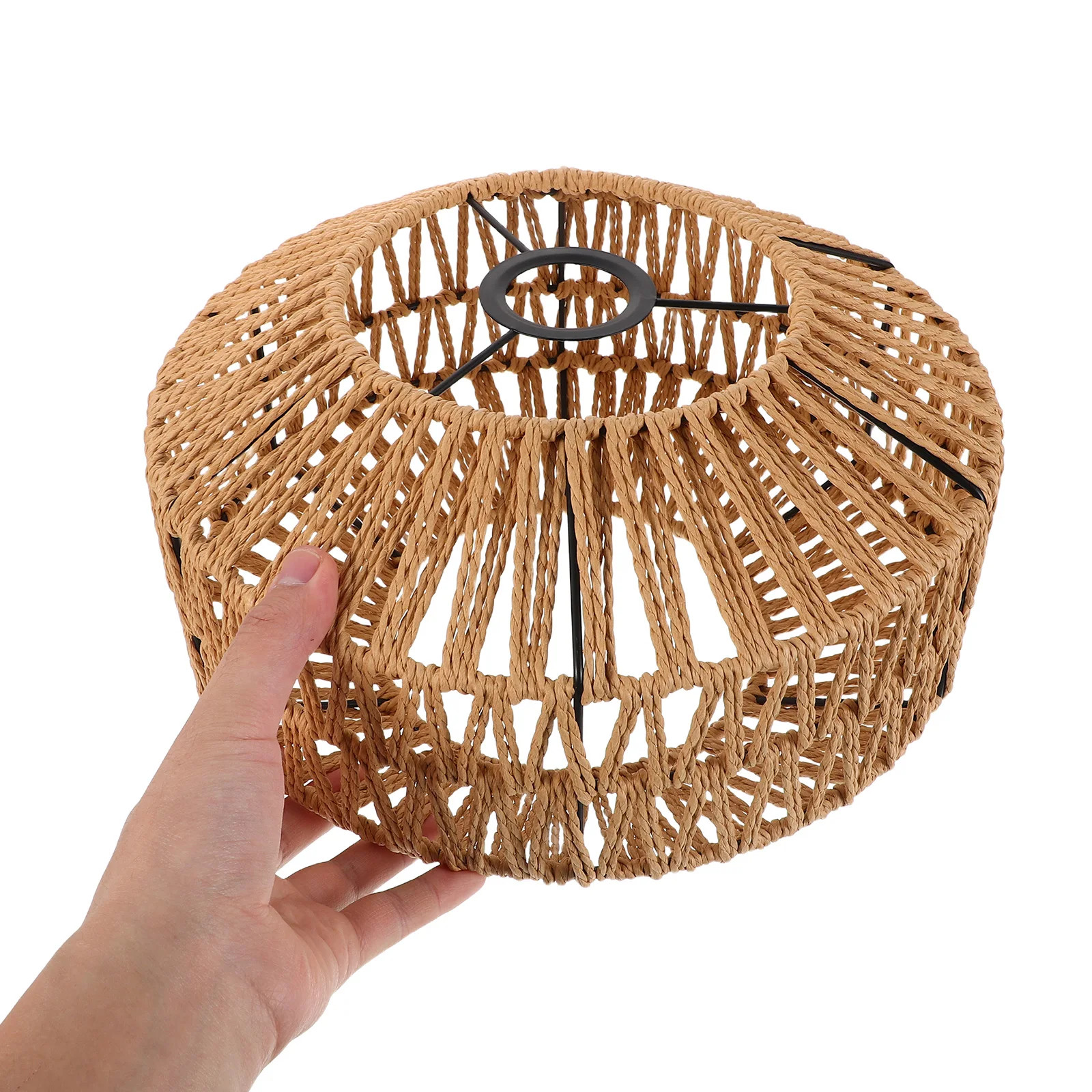 1pcs Retro Chandelier Shade Industrial Style Black Iron Frame Flat Paper Rope Lampshade Vintage Pendant Light Cover for Home
1pcs Retro Chandelier Shade Industrial Style Black Iron Frame Flat Paper Rope Lampshade Vintage Pendant Light Cover for Home