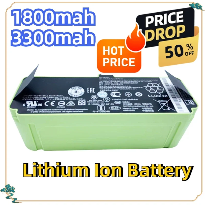 For IRobot Roomba Cleaner 900 800 700 600 960 980 981 965 895 890 860 695 692 690 680 675 Series 2024 Lithium Ion Battery
For IRobot Roomba Cleaner 900 800 700 600 960 980 981 965 895 890 860 695 692 690 680 675 Series 2024 Lithium Ion Battery