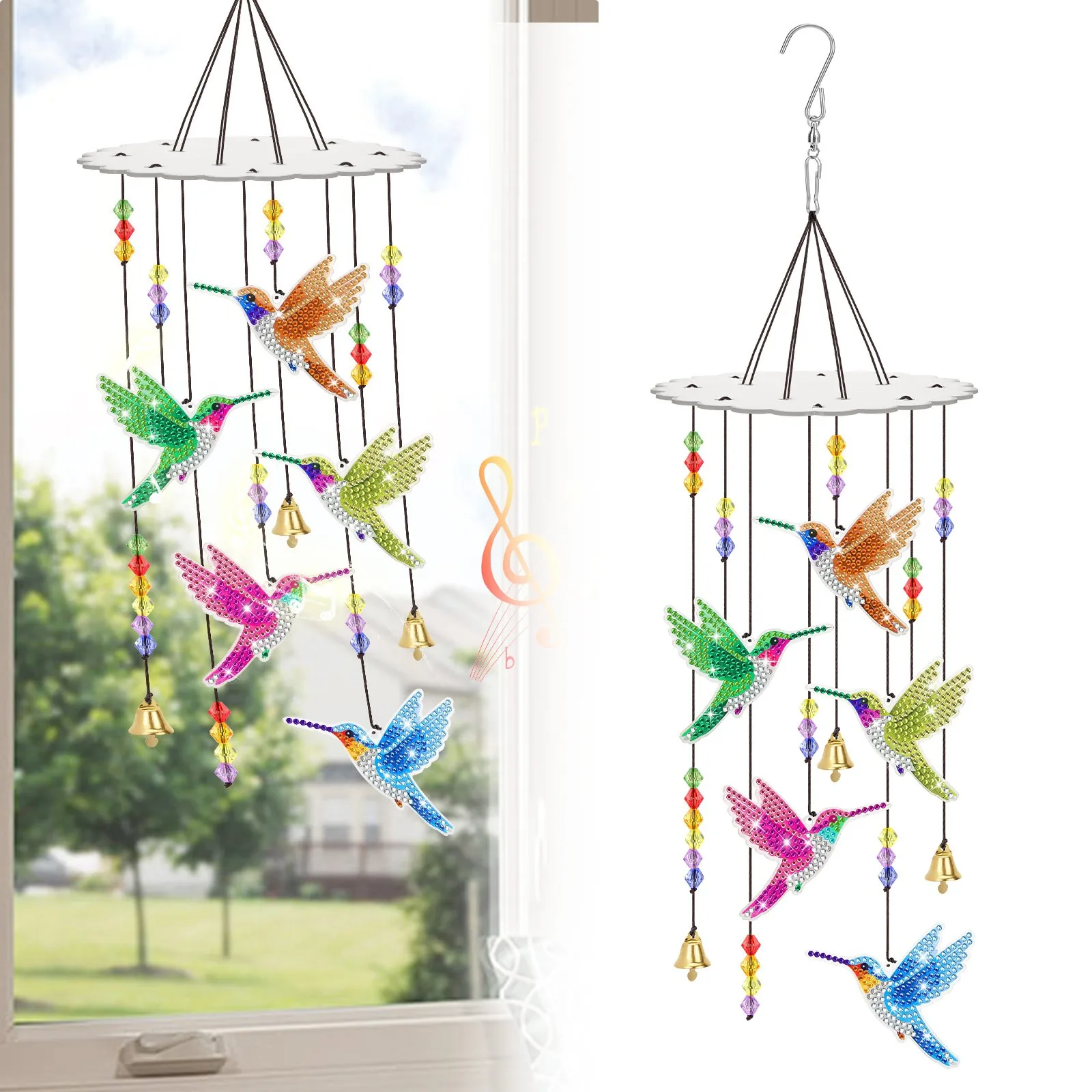 DIY Diamond Art Hummingbird Wind Chime Kit Garden Hanging Decor Craft Women Gift
DIY Diamond Art Hummingbird Wind Chime Kit Garden Hanging Decor Craft Women Gift