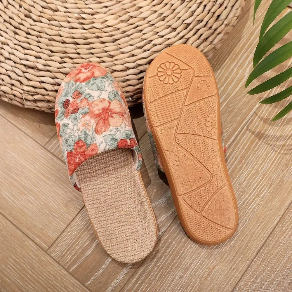 Comfortable Sweet Linen Slippers Women Flower Anti Slip Closed Toe Slippers Silent Soles Shoes Slides Sandals Ladies
Comfortable Sweet Linen Slippers Women Flower Anti Slip Closed Toe Slippers Silent Soles Shoes Slides Sandals Ladies