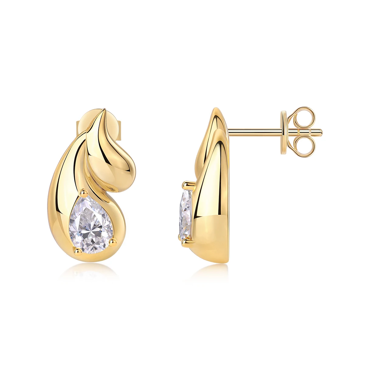 18K Gold Plated 925 Sterling Silver Teardrop Earrings with D Color VVS1 3EX Moissanite, Elegant Jewelry for Women - Luxury Gift
18K Gold Plated 925 Sterling Silver Teardrop Earrings with D Color VVS1 3EX Moissanite, Elegant Jewelry for Women - Luxury Gift