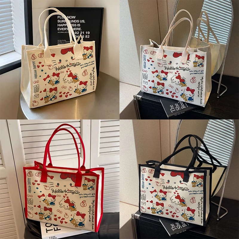 Kawaii Sanrio Hello Kitty, милая холщовая сумка с героями мультфильмов, модная сумка, универсальная большая вместительная сумка на одно плечо
Kawaii Sanrio Hello Kitty, милая холщовая сумка с героями мультфильмов, модная сумка, универсальная большая вместительная сумка на одно плечо