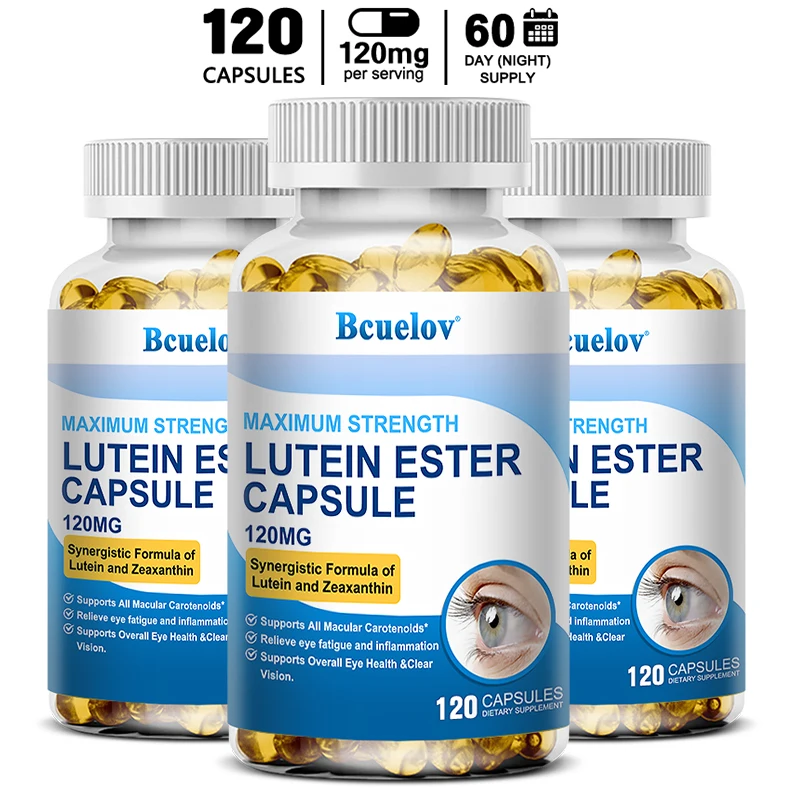 Lutein & Zeaxanthin Eye Support Capsules - Bilberry, Grape, Antioxidant, Supports Macula & Retina Wellness, Relieve Eye Fatigue
Lutein & Zeaxanthin Eye Support Capsules - Bilberry, Grape, Antioxidant, Supports Macula & Retina Wellness, Relieve Eye Fatigue