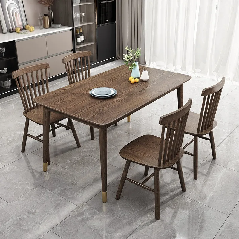 Customized all-solid wood dining table rectangular modern simple dining table household ash wood dining table and chairs
Customized all-solid wood dining table rectangular modern simple dining table household ash wood dining table and chairs