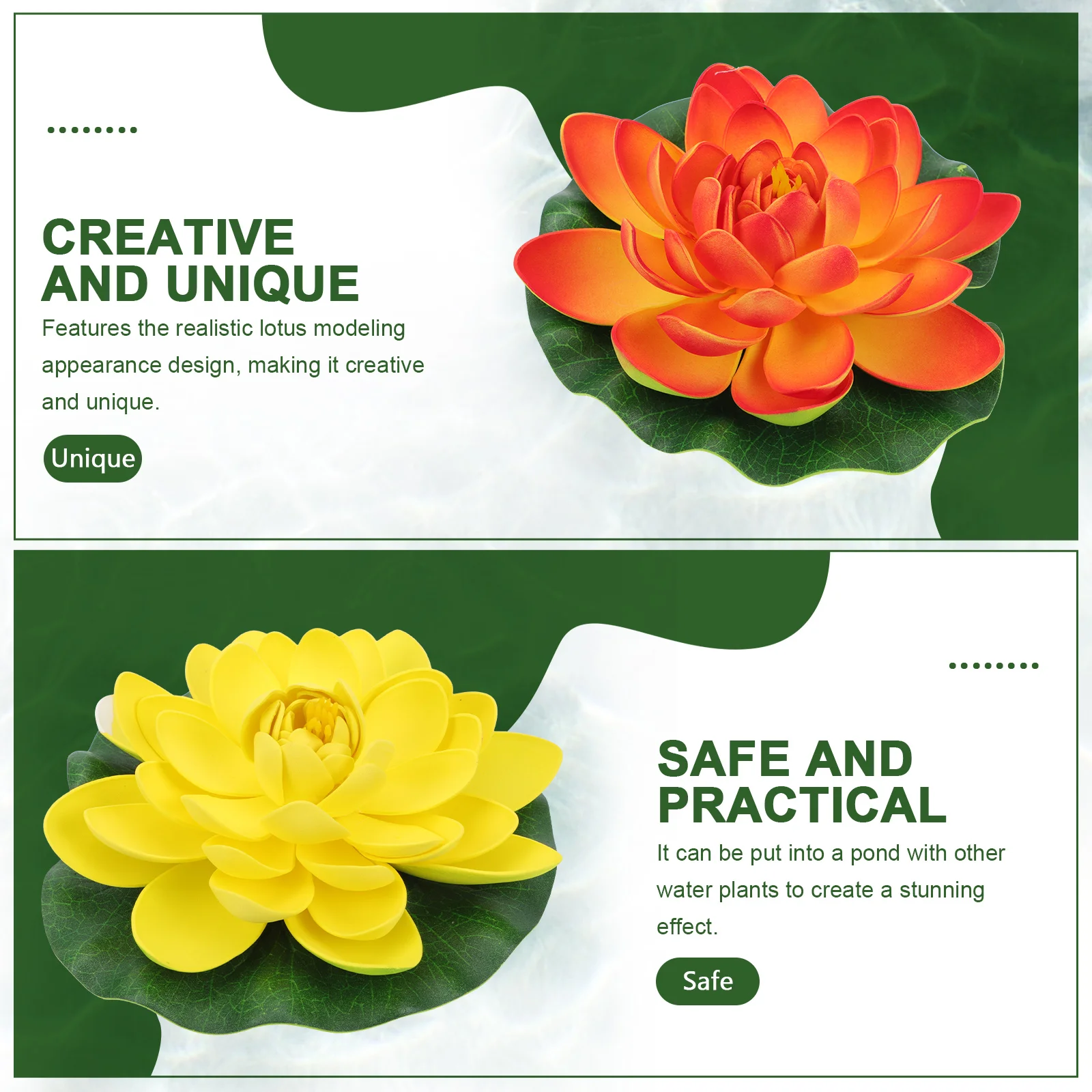 7pcs Water Lily Floating Flowers Realistic Lotus Decorations for Home Simulation Floating Plant Garden Pond Plants Plastic
7pcs Water Lily Floating Flowers Realistic Lotus Decorations for Home Simulation Floating Plant Garden Pond Plants Plastic