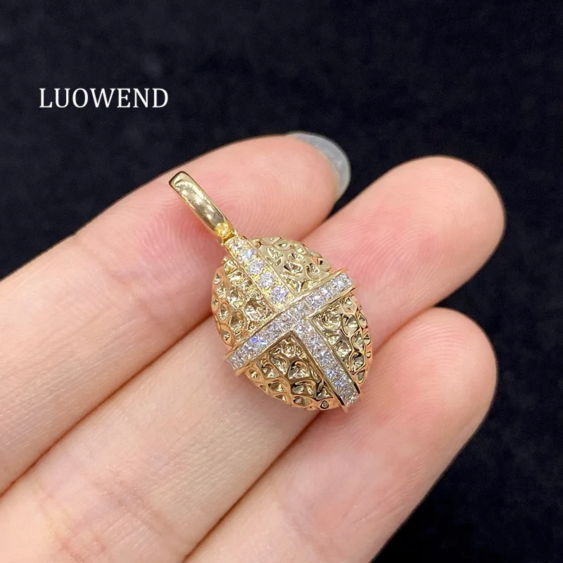 LUOWEND 100% 18K Yellow Gold Pendant Luxury Vintage Style Real Natural Diamond Necklace Pendant for Women High Party Jewelry
LUOWEND 100% 18K Yellow Gold Pendant Luxury Vintage Style Real Natural Diamond Necklace Pendant for Women High Party Jewelry