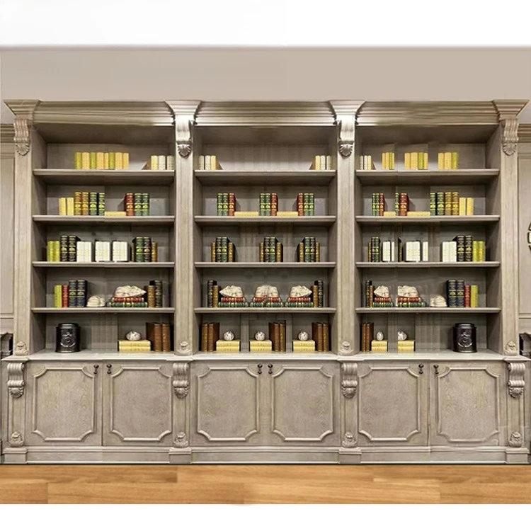 Solid wood building carved villa display solid wood bookcase
Solid wood building carved villa display solid wood bookcase