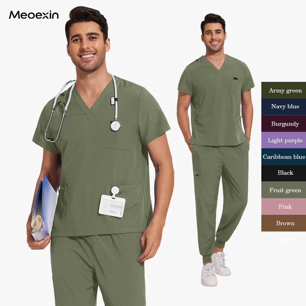 Nurse Scrubs Set Veterinary Uniform Pet Clinic Dental Cosmetic Workwear Hotel Cleaning Uniform Quick Drying Elastic Scrub Unisex
Nurse Scrubs Set Veterinary Uniform Pet Clinic Dental Cosmetic Workwear Hotel Cleaning Uniform Quick Drying Elastic Scrub Unisex