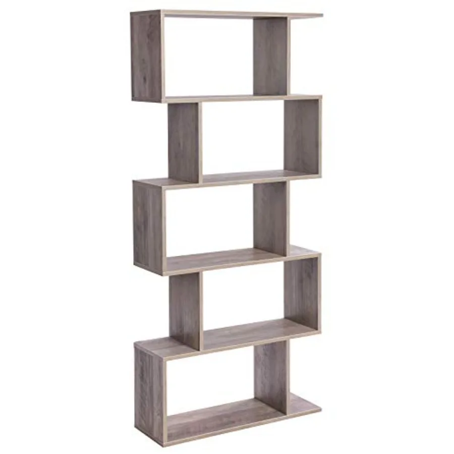 Wooden Bookcase Display Shelf and Room Divider Freestanding Decorative Storage Shelving 5-Tier Bookshelf ULBC062M01 9.4D x 27.6
Wooden Bookcase Display Shelf and Room Divider Freestanding Decorative Storage Shelving 5-Tier Bookshelf ULBC062M01 9.4D x 27.6