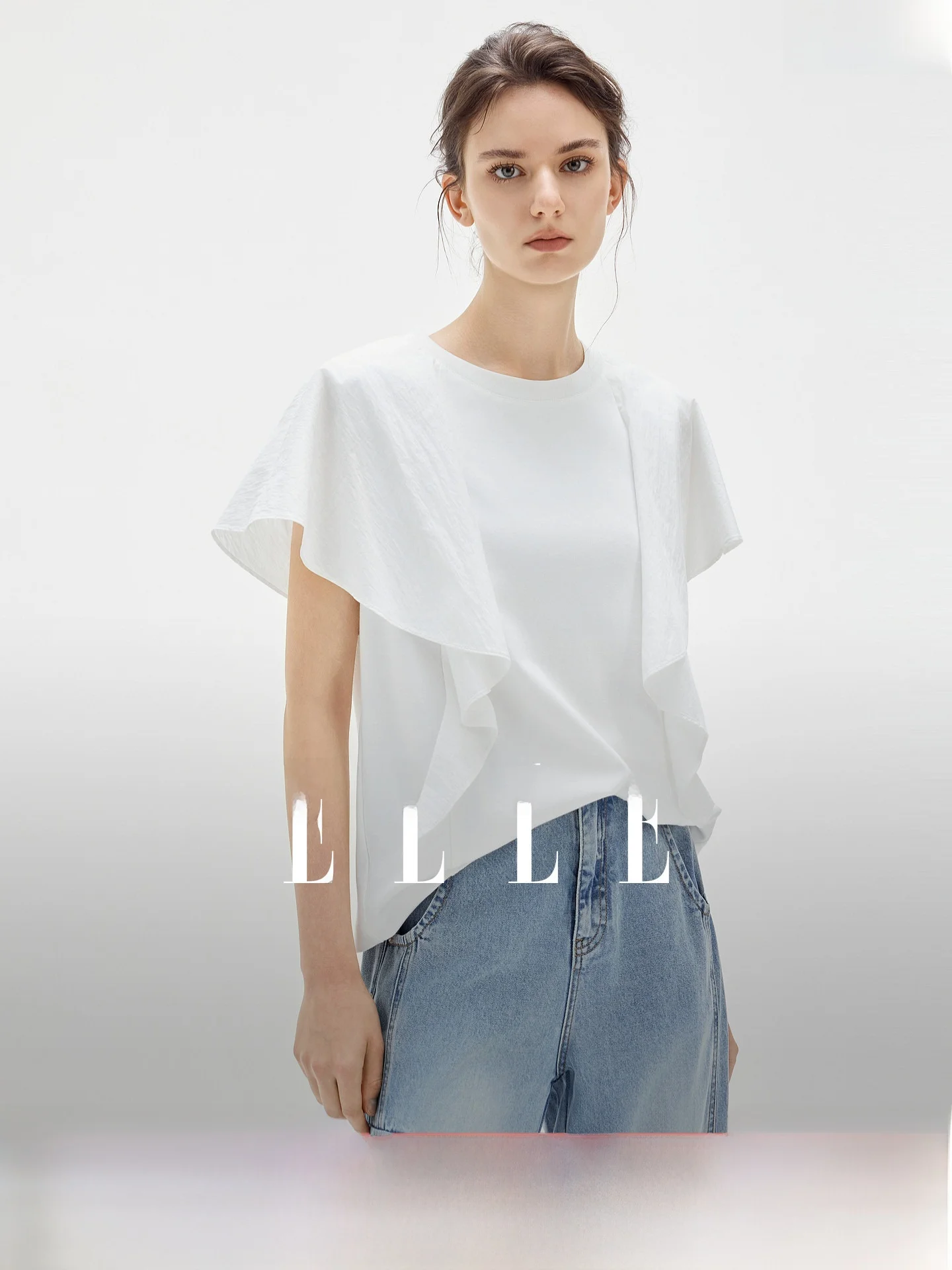 Elle Design Loose Casual Short Sleeve round Neck Women's T-shirt Summer New Style High Waist Commute Pure Color Cotton Top
Elle Design Loose Casual Short Sleeve round Neck Women's T-shirt Summer New Style High Waist Commute Pure Color Cotton Top