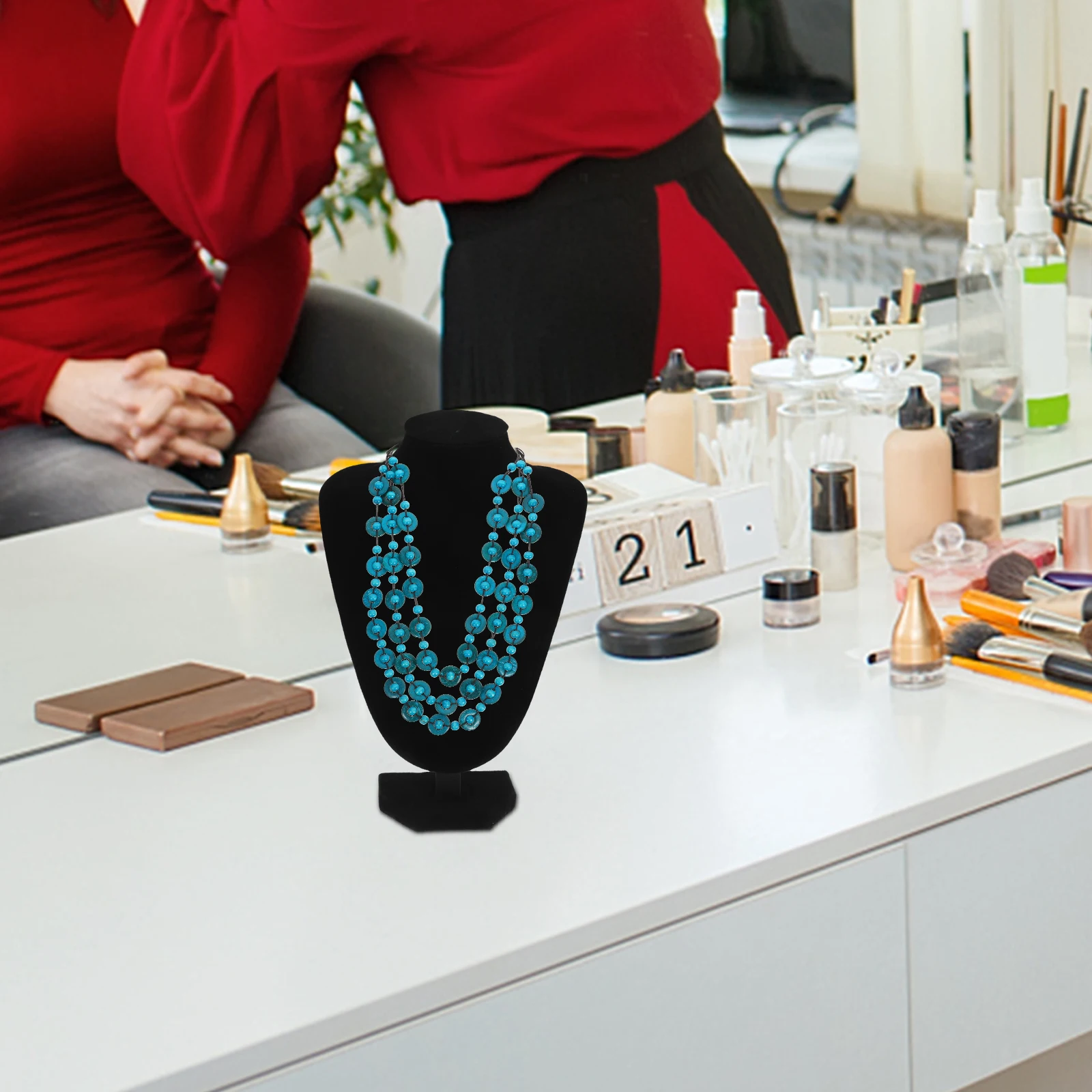 Jewelry Display Stand 22x15cm Black Mannequin Bust Necklace Organizer Multi-functional Realistic Neck Design Stable Base Store
Jewelry Display Stand 22x15cm Black Mannequin Bust Necklace Organizer Multi-functional Realistic Neck Design Stable Base Store