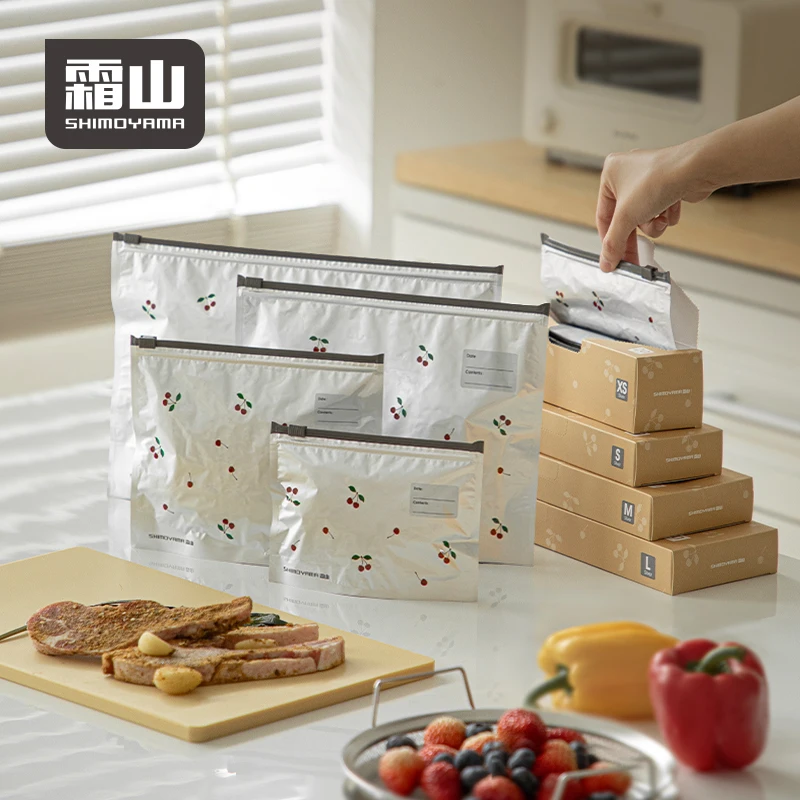 SHIMOYAMA Freezable -20 Degree PE Slide Fastener Aluminum Foil Fresh Food Storage Container Meat Vegetable Cooler Bags Fridge
SHIMOYAMA Freezable -20 Degree PE Slide Fastener Aluminum Foil Fresh Food Storage Container Meat Vegetable Cooler Bags Fridge