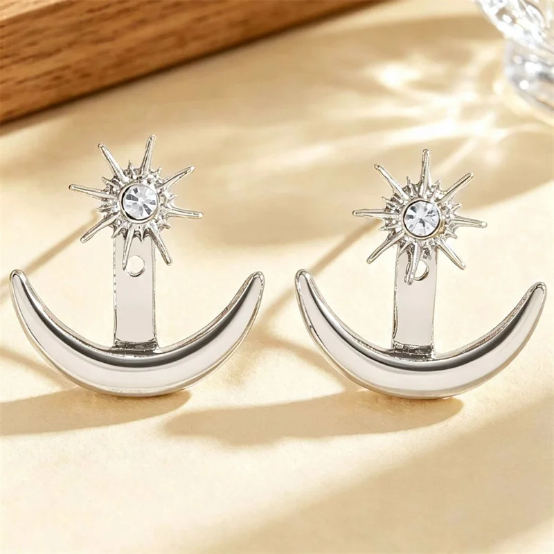 Fashion Silver Plated Crystal Star Moon Stud Earrings for Women Girls Charm Jewelry Party eh285
Fashion Silver Plated Crystal Star Moon Stud Earrings for Women Girls Charm Jewelry Party eh285