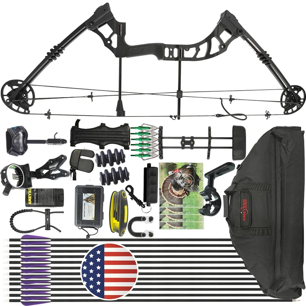 0-70lbs Compound Bow Adjustable 320fps Let Off 80% Right Hand Bow Magnesium Alloy Bow Handle for Outdoor Shooting Hunting Target
0-70lbs Compound Bow Adjustable 320fps Let Off 80% Right Hand Bow Magnesium Alloy Bow Handle for Outdoor Shooting Hunting Target