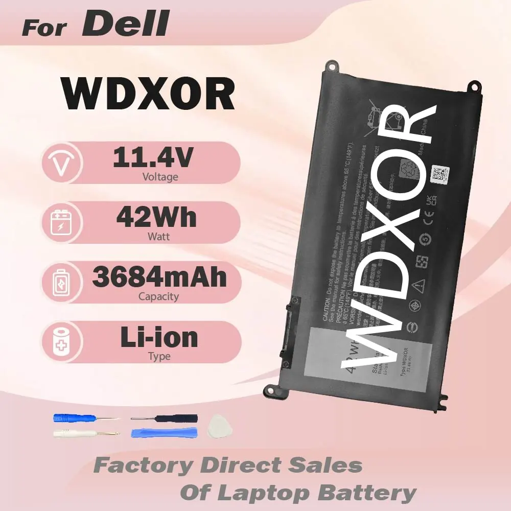 WDXOR WDX0R Battery For Dell Inspiron 13 14 15 17 5000 7000 P69G001 5378 5379 5770 5570 P69G Vostro 5471 42Wh/3684mAh
WDXOR WDX0R Battery For Dell Inspiron 13 14 15 17 5000 7000 P69G001 5378 5379 5770 5570 P69G Vostro 5471 42Wh/3684mAh