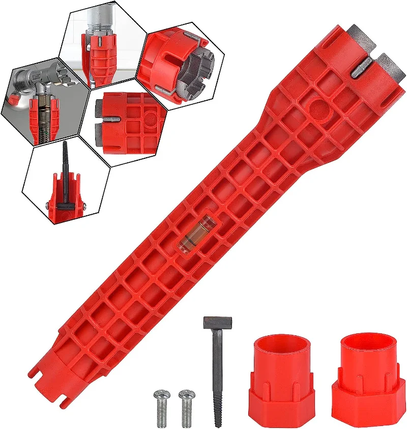 Sink Wrench Faucet and Sink Installer, Multi-functional Wrench Plumbing Tool for Toilet Bowl, Sink, Bathroom, Kitchen Plumbing
Sink Wrench Faucet and Sink Installer, Multi-functional Wrench Plumbing Tool for Toilet Bowl, Sink, Bathroom, Kitchen Plumbing